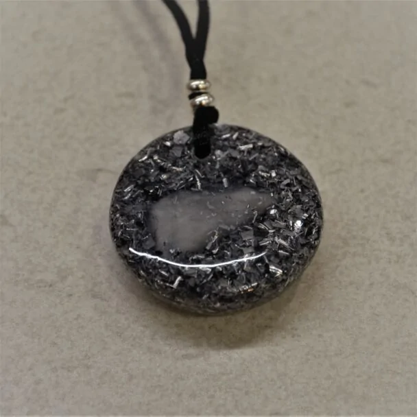 Orgonite pendant grey